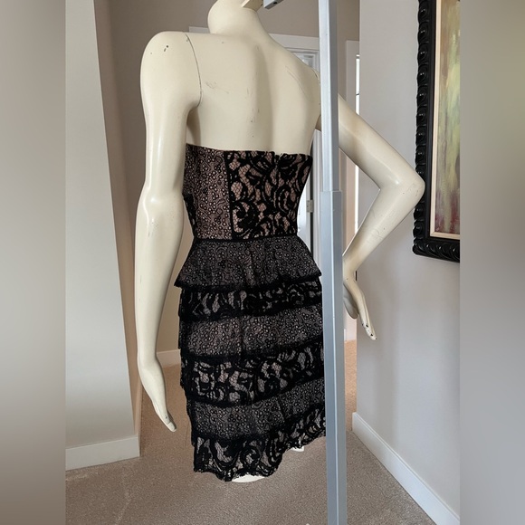 BCBGMAXAZRIA Ellie Mixed Lace Strapless Dress - Cocktail - Dance Party - Wedding - Picture 9 of 16